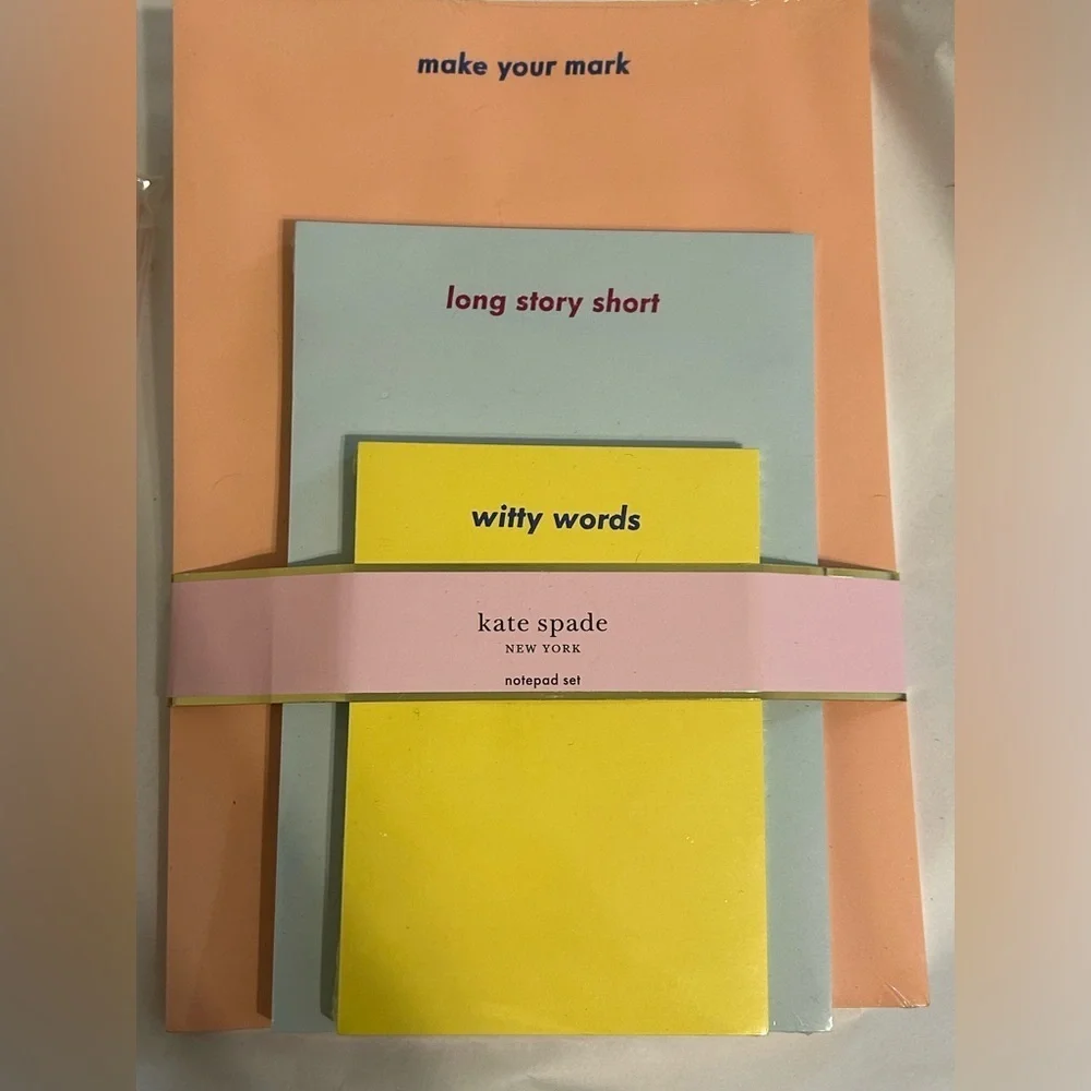 Kate spade note book and notepad set! ♠️bundle